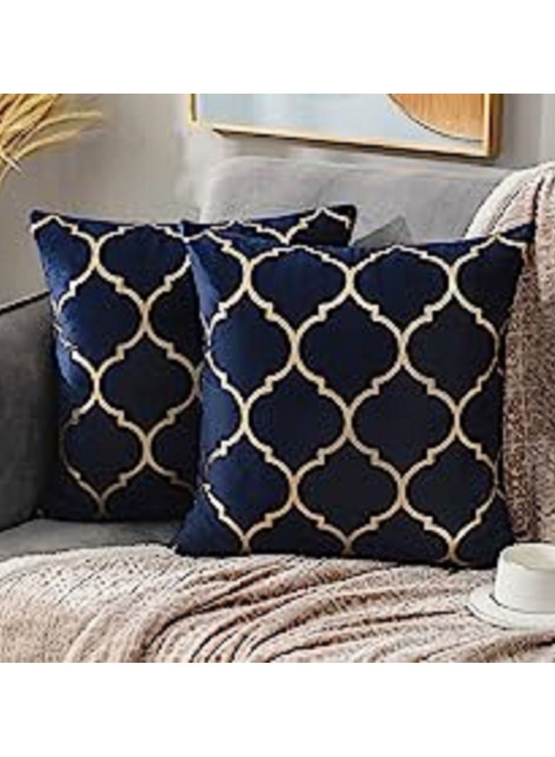 Doltri Cushion Covers 18x18 inch for Home Decor Hot Stamping Sofa Cushion Pillow Cover (Black and Gold Cushion)  - Image 4