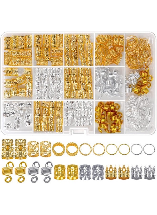 Jollidecor 262 Pcs Dreadlock Accessories For Women Hair Jewelry For Braids Loc Jewelry Hair Decorations Gold And Silver Hair Accessories Adjustable Hair Charms Hair Rings For Braids Girls Loc Braid Jewelry - Image 2