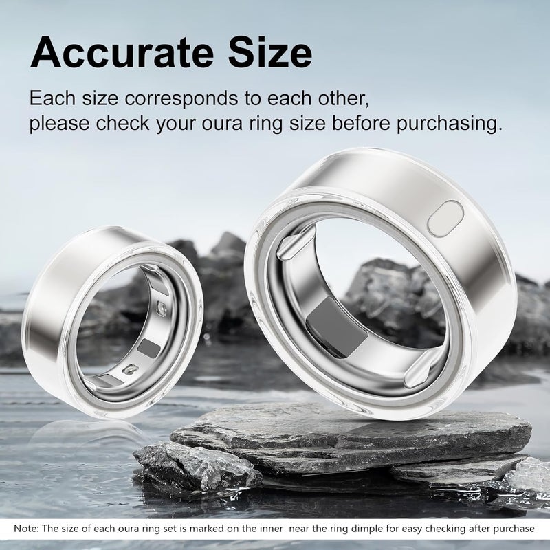 Hexasider 5 Pack Ring Cover Compatible with Oura Ring Gen 4/Oura Ring Gen 3 Horizon/Heritage, Abrasion-Resistant TPU Case for Oura Ring Protector Accessories for Oura Size 9 - Image 2