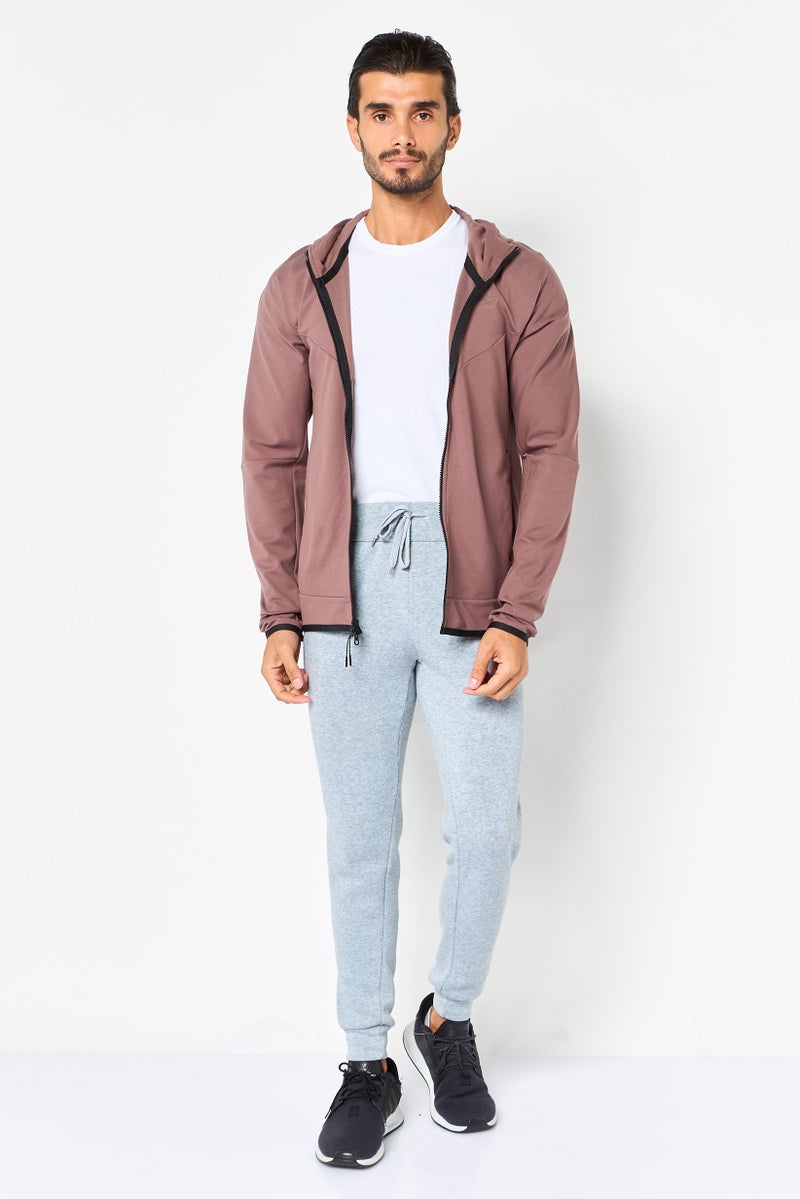 Nike Men Sportswear Fit Long Sleeve Outdoor Full Zip Hoodie, Mauve - Image 3