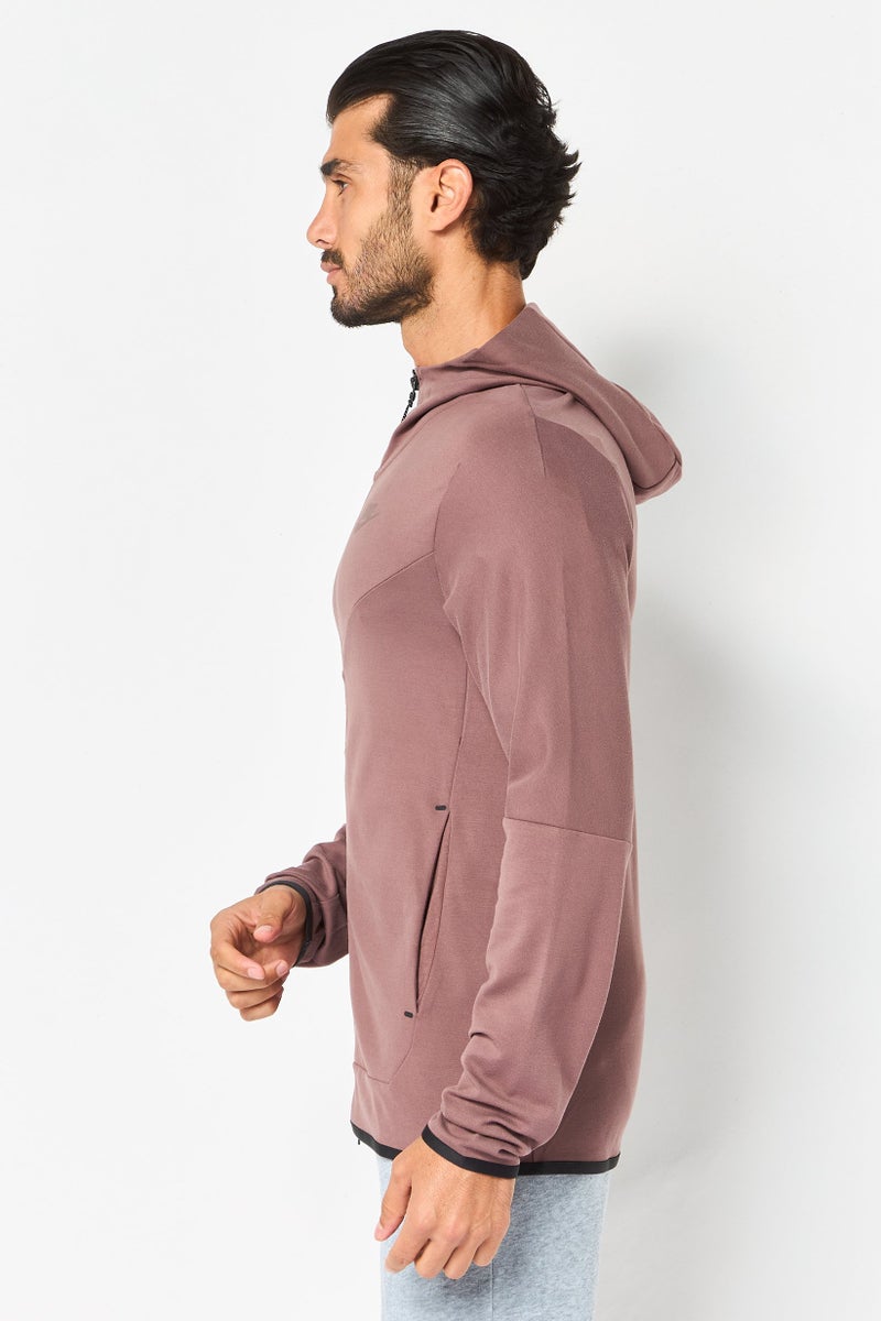 Nike Men Sportswear Fit Long Sleeve Outdoor Full Zip Hoodie, Mauve - Image 4