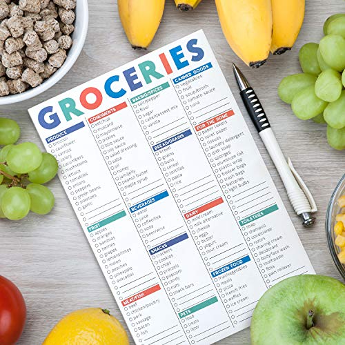 Sweetzer & Orange FastCheck Grocery List Magnet Pad for Fridge. 6x9” Magnetic Notepad with Printed Shopping List Items and Blank Grocery Shopping Spaces. 60 Page Notepad Weekly Planner - Image 4