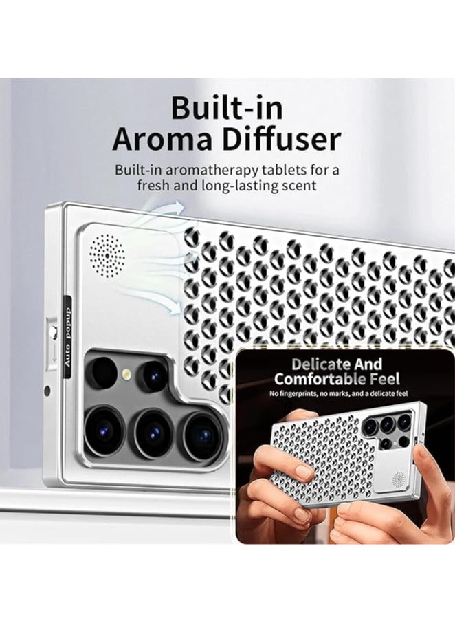 General Samsung Galaxy S24 Ultra S23 Ultra All metal case aluminum alloy hollow design good heat dissipation shockproof with aromatherapy  - Image 3