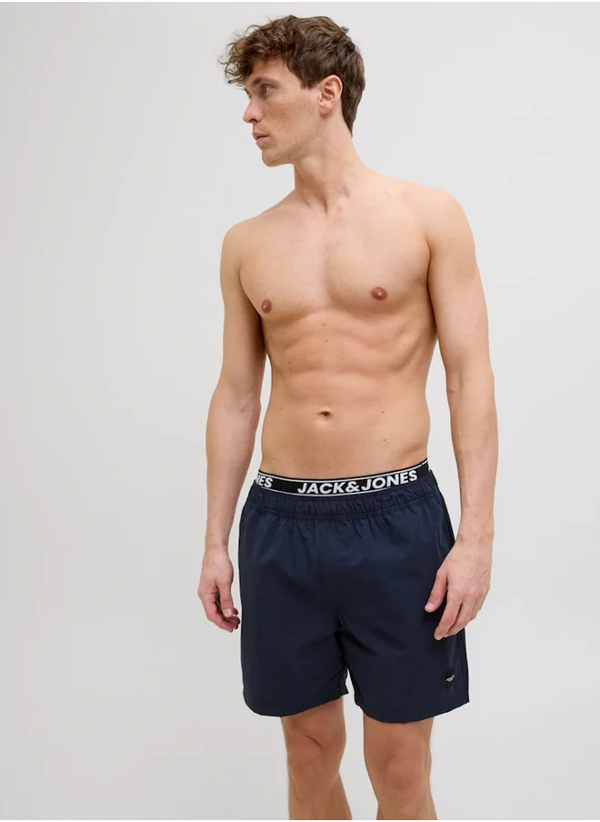 جاك اند جونز Mid Rise Regular Fit Swim Shorts