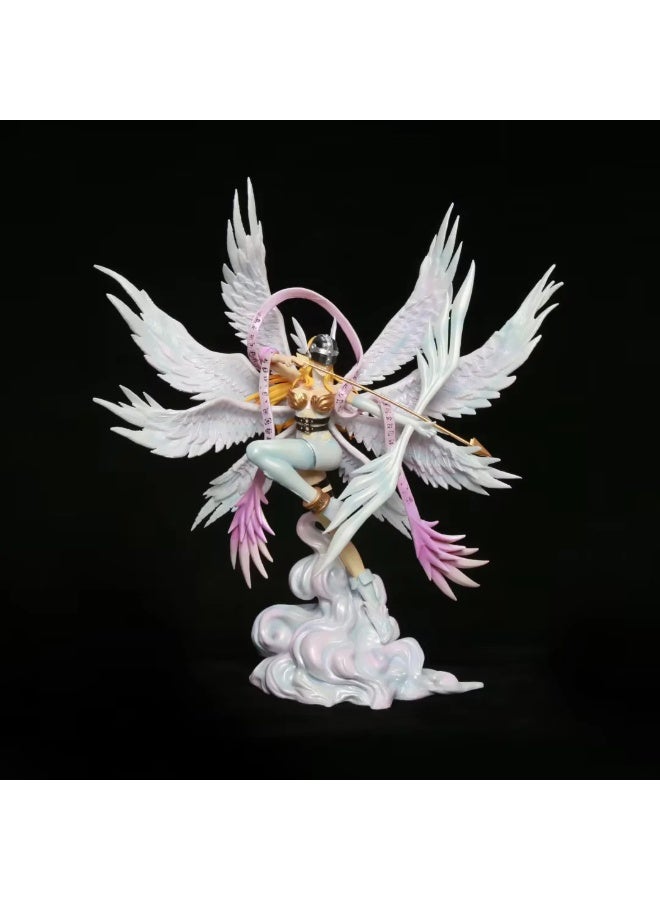 general Digimon fighting eight-winged form Archery Angewomon desktop decoration character model collection decoration toys Gifts for family and friends - Image 1