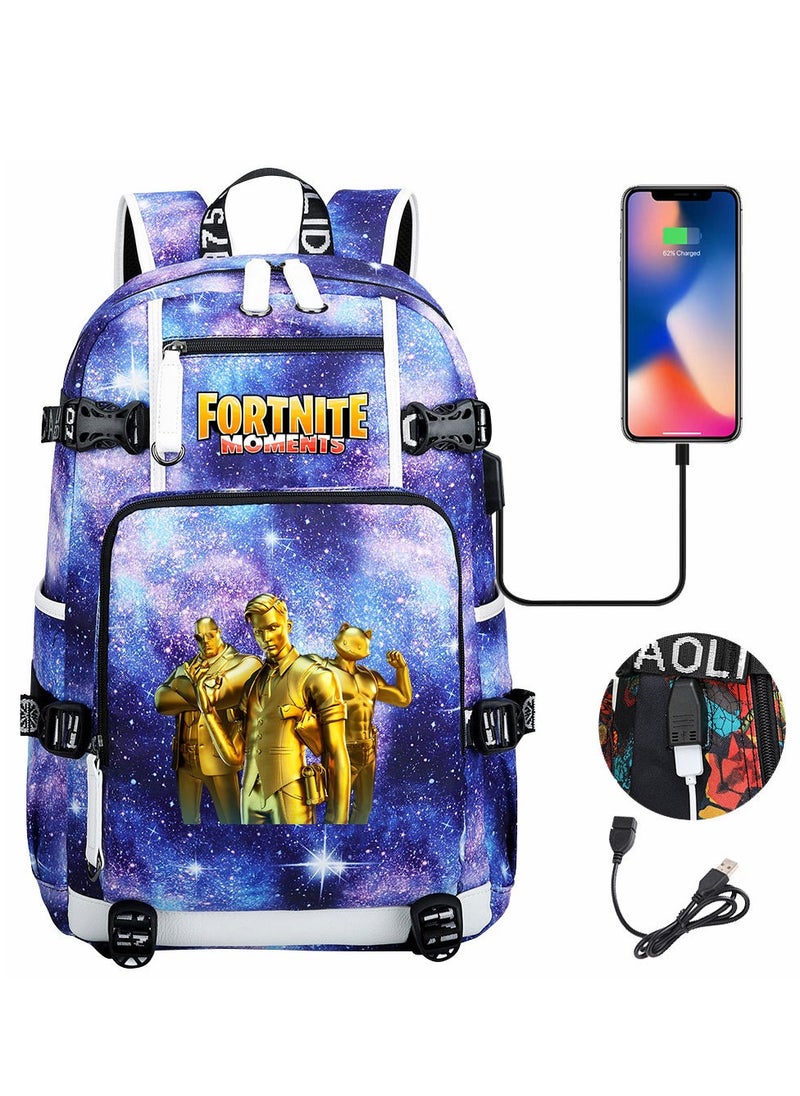 FORTNITE Printed Cartoon Youth Large Capacity Men's and Women's Shoulders 