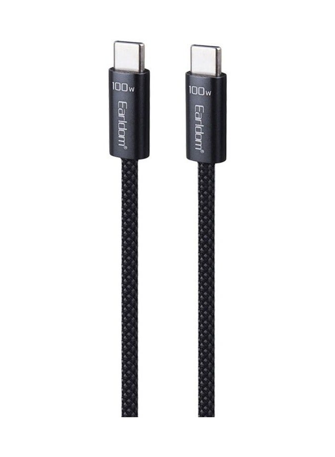 Earldom EC-201C-C 100W Type-C to Type-C Fast Charging Cable 1m - Image 4