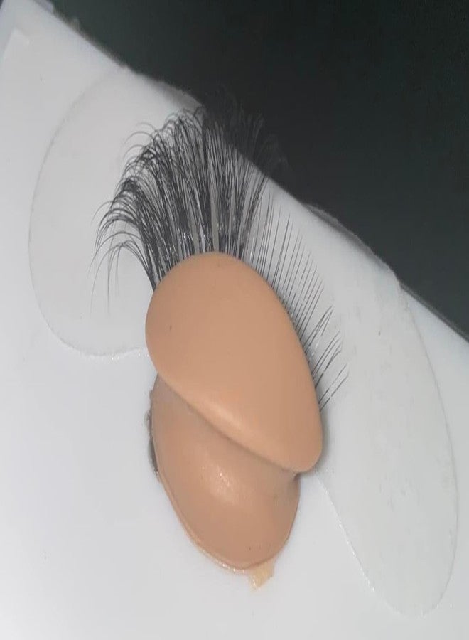 ألورينغ ملاقط جذابة و3 أزواج من الجفون المصنوعة من السيليكون الناعم كبديل لرأس عارضة الأزياء لتدريب تمديد الرموش - أداة تدريب متينة وواقعية (6 أزواج من الجفون وزوج من الملاقط الفضية) - Image 5