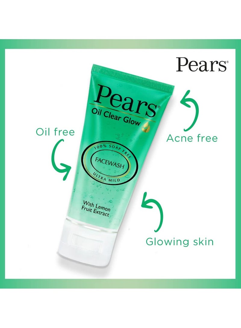 Pears Pears Oil Clear Gentle Ultra Mild Daily Cleansing Facewash For Oil Free Matte Look Ph Balanced 100% Soap Free Pure Lemon Flower Extract 60g  - Image 2