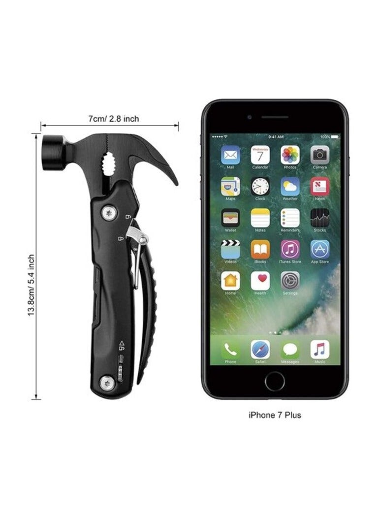AIWANTO Aiwanto 12 in 1 Multi-Tool Mini Hammer Small Knife Bottle Cap Opener Screw Tighter Cutting Blades Camping Tool Gardening Home Tools Best Gift  - Image 2