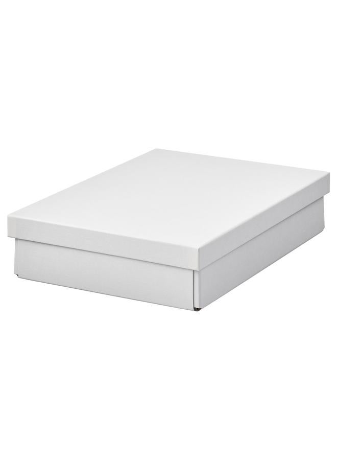 erorex Storage Box With Lid, White, 25X35X8 Cm - Image 1