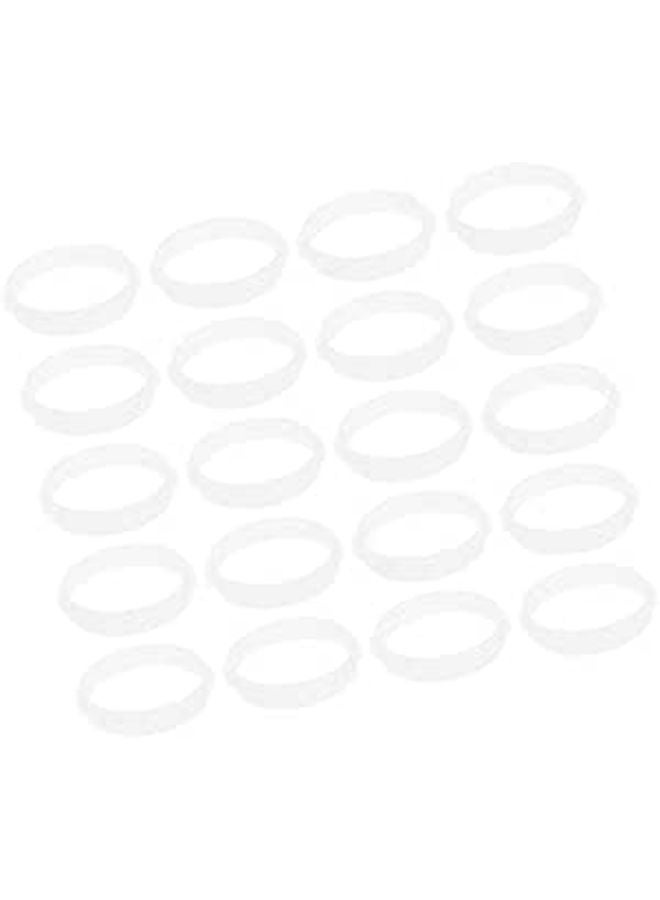 White Plastic Hamster Tunnel Rings and Tube Connectors 20PCS for DIY Cage Expansion - Image 1