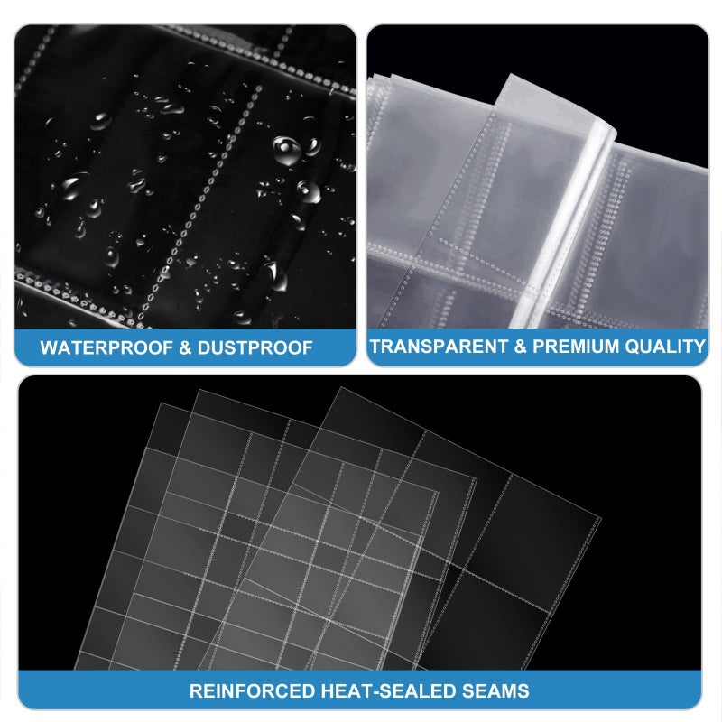 ABLY 120 Pages Double-Sided Trading Card Pages Sleeves 9-Pocket Clear Plastic Game Card Protectors for Skylanders, Pokemon, Baseball Cards and More, Fit 3 Ring Binder - Image 5