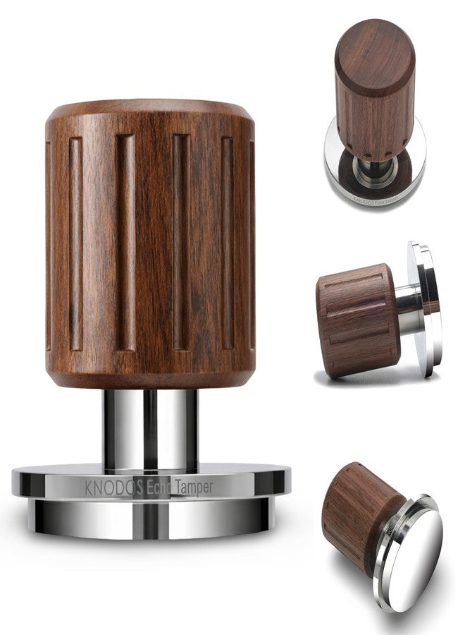 KNODOS Walnut Self Leveling Espresso Tamper 54mm For Breville - Image 1