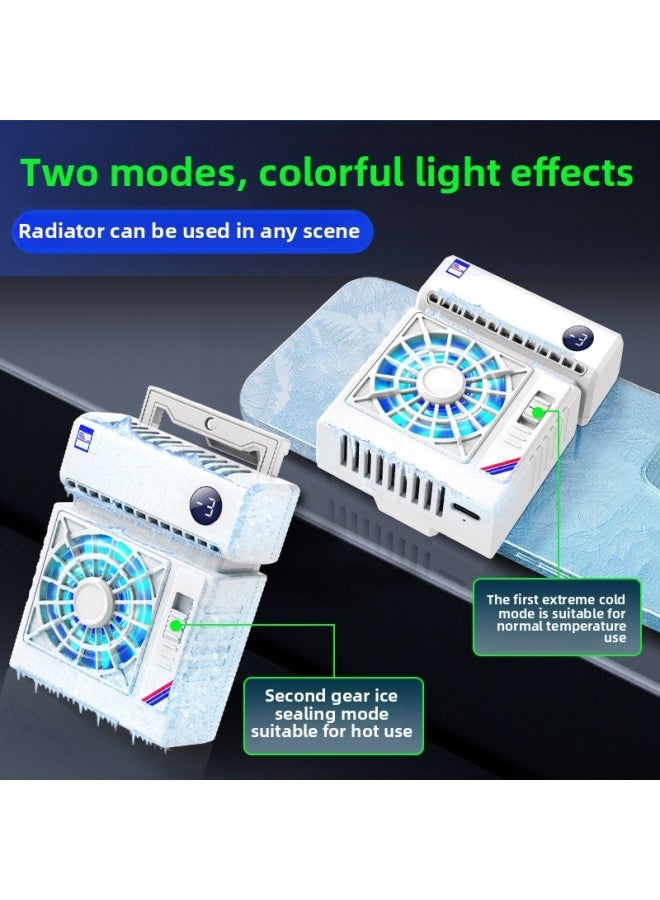Loquat Mobile Phone Air Conditioning Radiator S5 Digital Display Frequency Conversion Cooling Semiconductor Refrigeration Back Clip Source Factory-Color:F15-Air Cooled Battery Third Gear Adjustment-Black 3  - Image 4