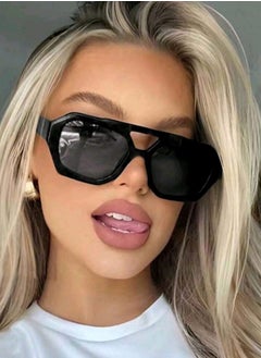 Shein New Style Fashion Square Retro Ocean Lens Stylish Glasses For Women  - Image 1