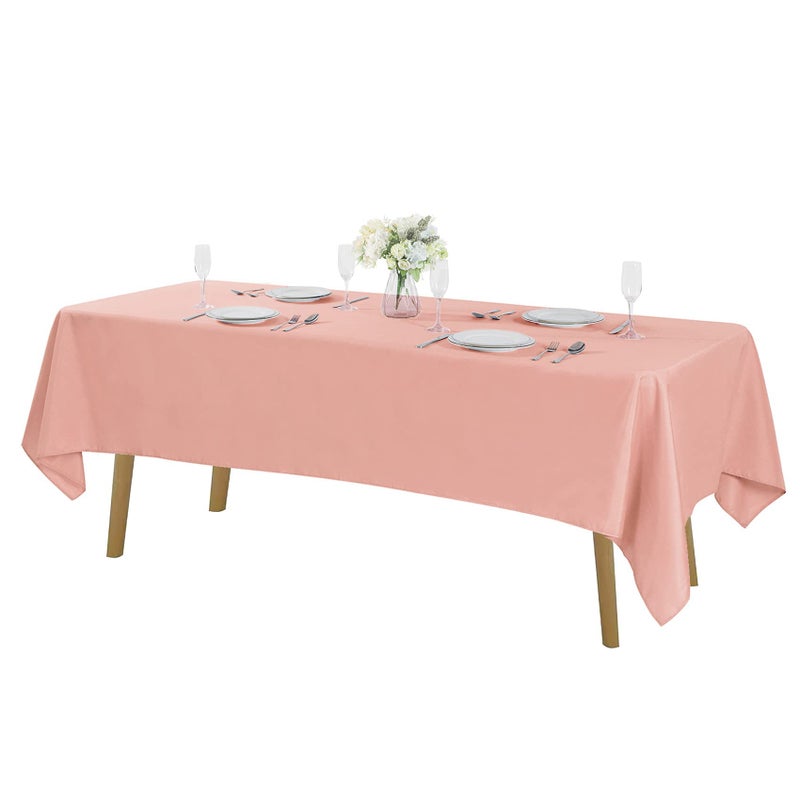 Rectangle Tablecloth 60x102 inch Washable Polyester Fabric Table Cloth for Wedding Party Dining Banquet Decoration60x102 Dusty Pink
