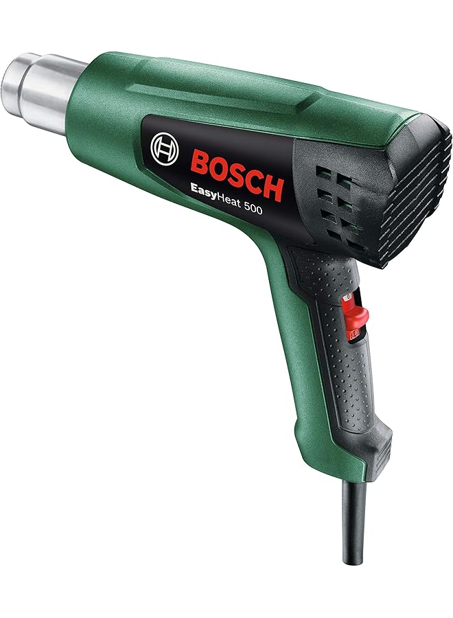 BOSCH Easyheat 500 Heat Gun 1600 Watt Confident Handling Back Of Gun Has A Slip Resistant Rubberised Surface For Standing  - Image 1