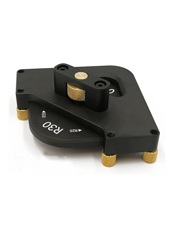 Generic 4-in-1 Half Round Corner Radius Router Table Template Jig Arc Black 13x6x13cm  - Image 5