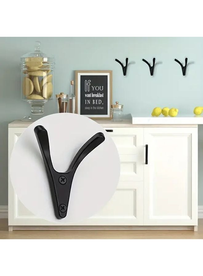 5 خطافات مزدوجة ذهبية بتصميم خطاف مزدوج بدون حفر من سبائك الألومنيوم 5 قطع - Image 3