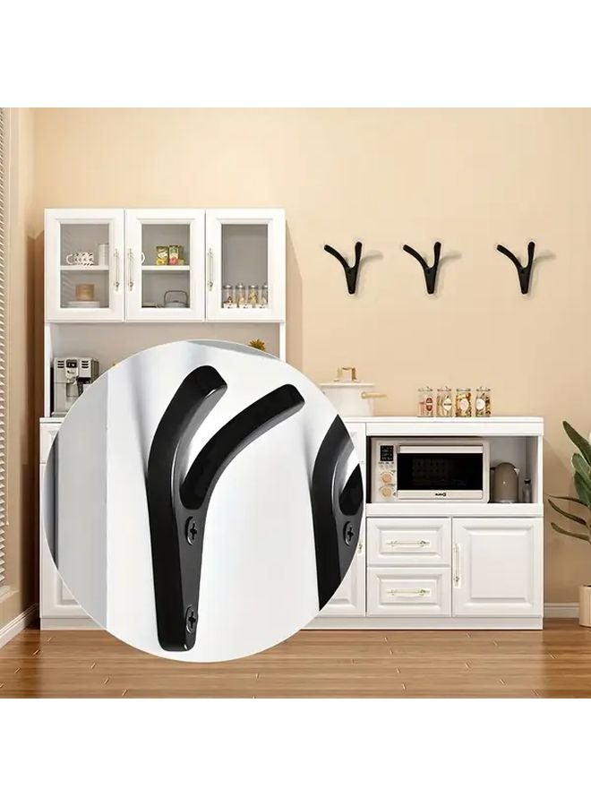 5 خطافات مزدوجة ذهبية بتصميم خطاف مزدوج بدون حفر من سبائك الألومنيوم 5 قطع - Image 5