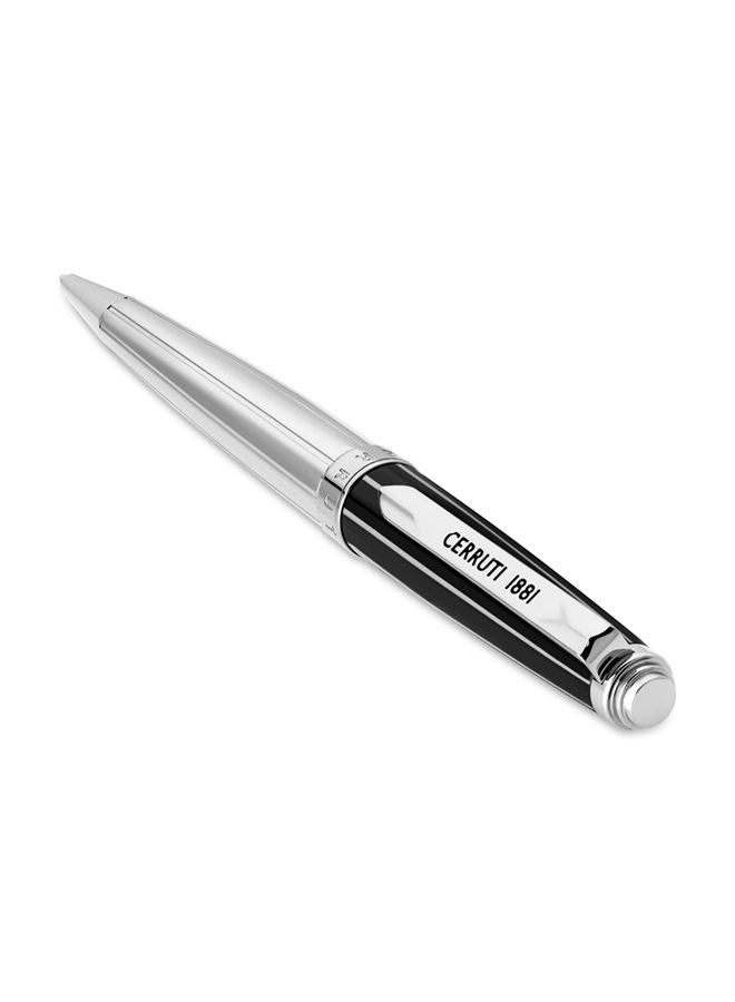 CERRUTI 1881 Silver Black Ballpoint Pen Sleek Design - Image 4