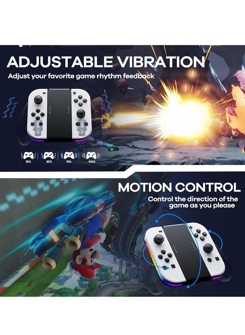 Controllers for Nintendo Switch, Replacement for Switch Controller with RGB LED, Adjustable Turbo u0026 Vibration, Motion Control/Wake-Up/Screenshot - Image 5