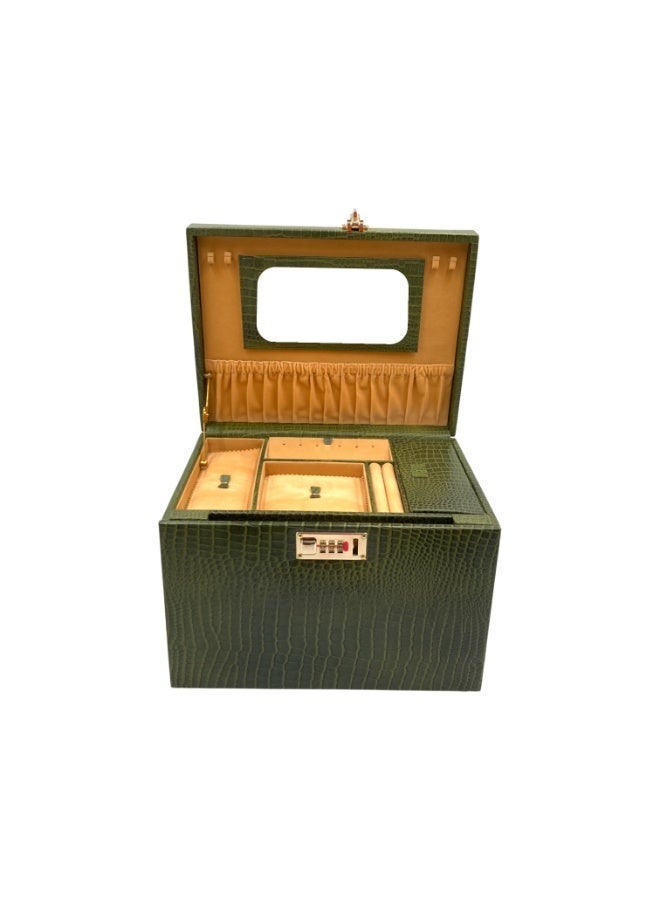 LAVERI LEATHER Leather Jewellery Box Green - Image 5