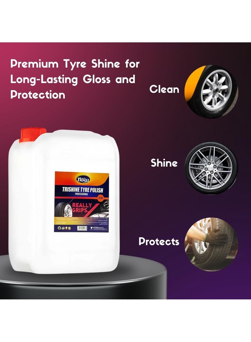 Thrill Trishine Professional Tyre Polish 20 Liter - White - Image 5