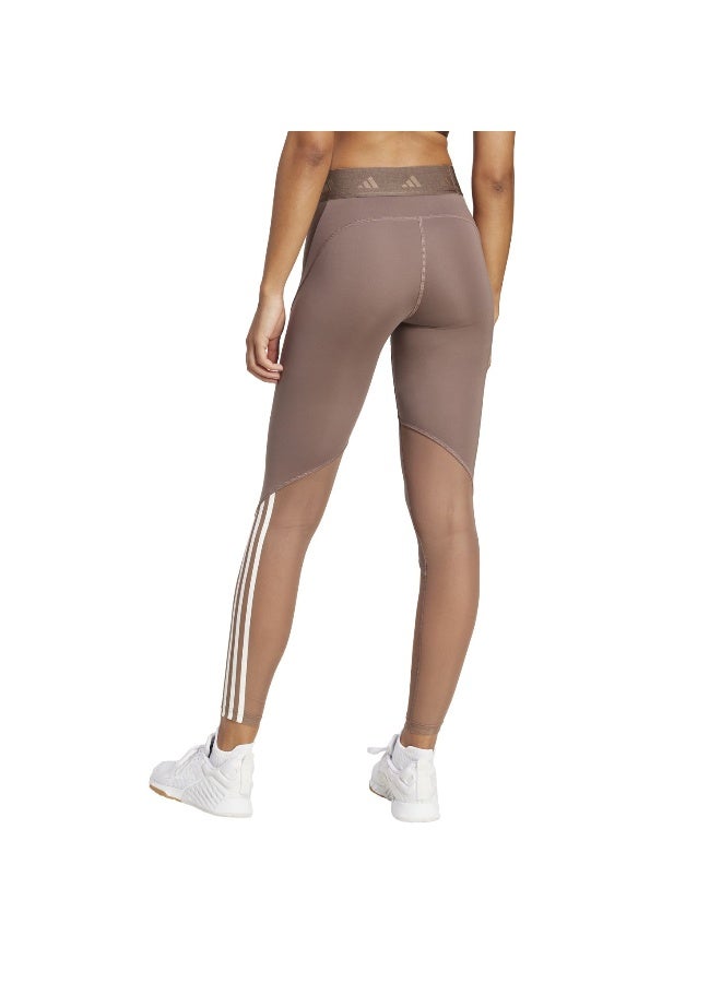 Adidas Adidas Hyglm 1/1 L Brown Tights (1/1) Tights For Women - Image 3