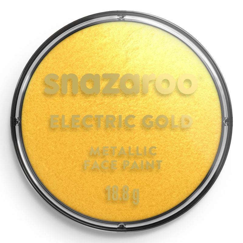 Snazaroo Metallic Face and Body Paint, 18.8g (0.66-oz) Pot, Gold - Image 1