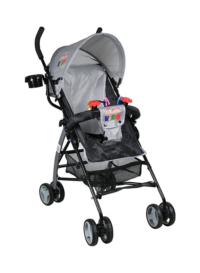 Kiko Light Stroller With Toyes 6 Wheels, 6 Months +, Grey