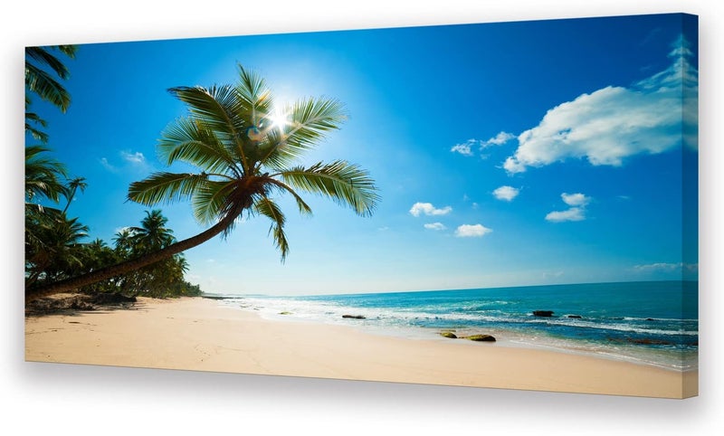 Muolunna Large Canvas Wall Art - Summer Ocean Waves - Image 1