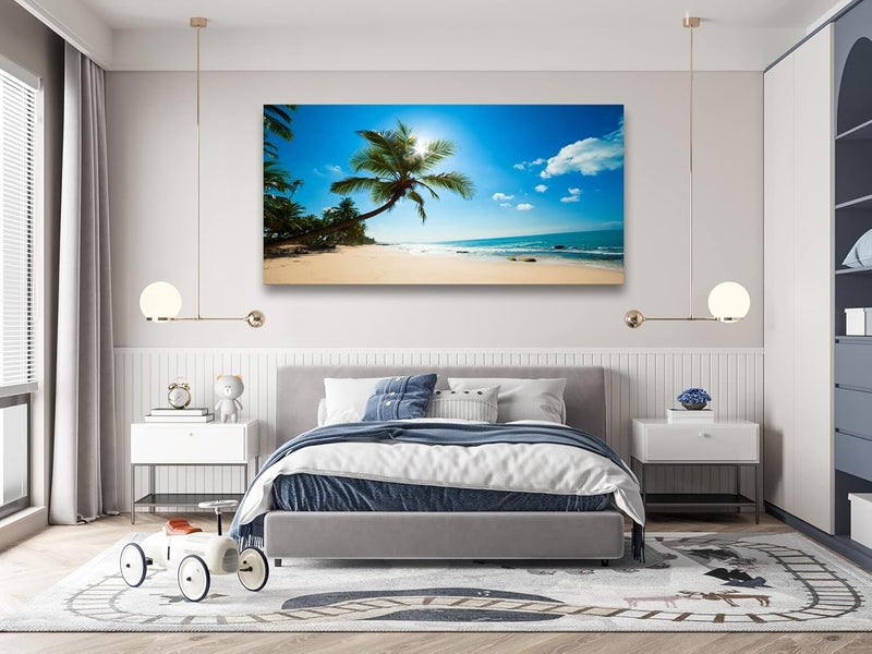 Muolunna Large Canvas Wall Art - Summer Ocean Waves - Image 4