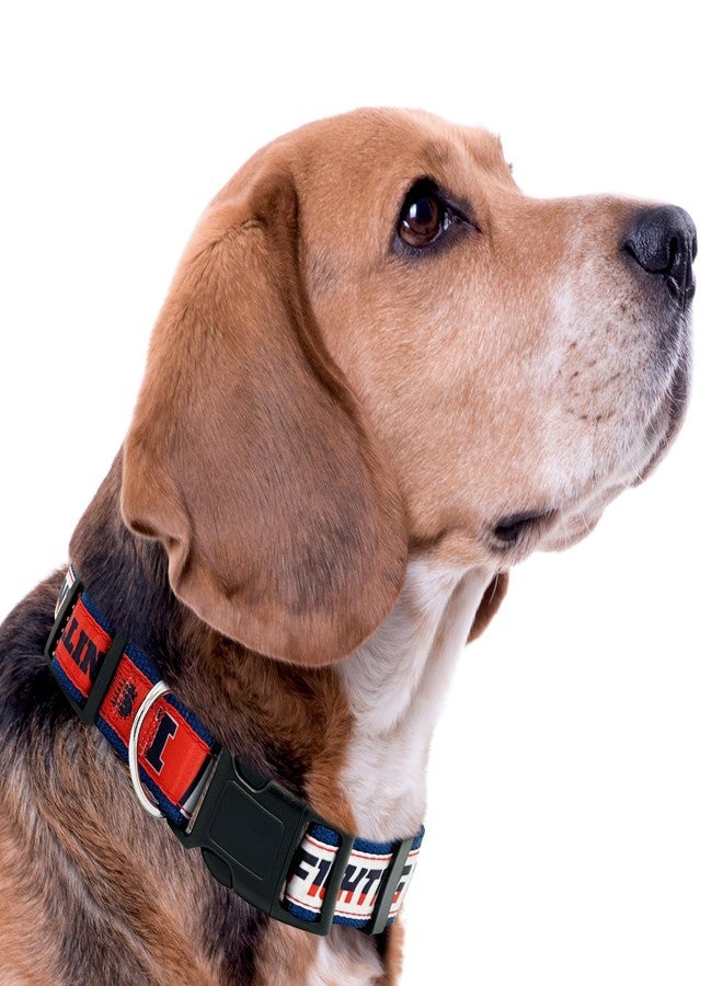 Pets First Collegiate PET Collar New Version Illinois Fighting Illini Dog Collar, Size Large. Best Sports Team Color for Dogs & Cats. A Shiny & Colorful Dog & Cat Collar Licensed by The NCAA - Image 4