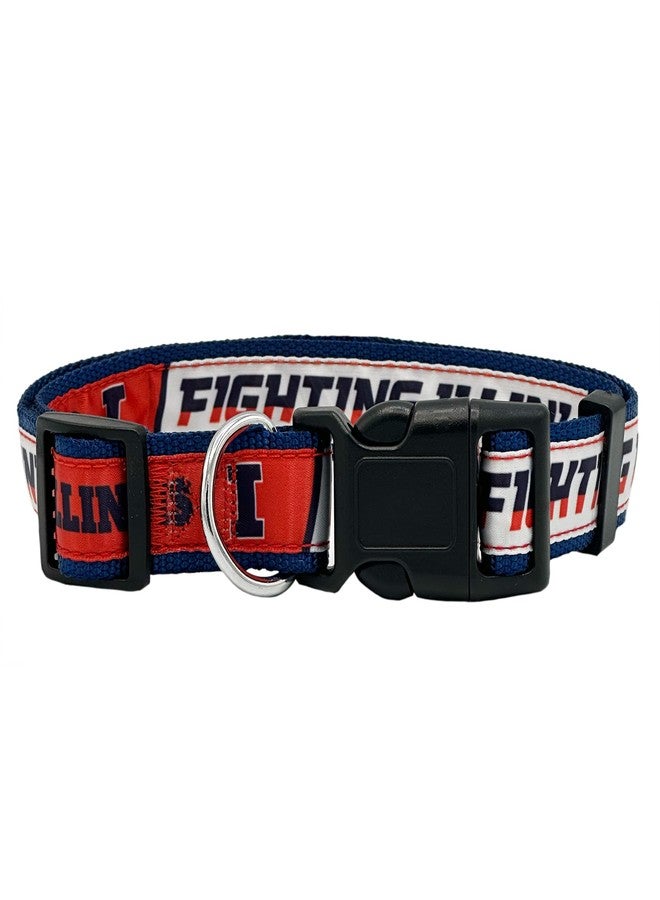 Pets First Collegiate PET Collar New Version Illinois Fighting Illini Dog Collar, Size Large. Best Sports Team Color for Dogs & Cats. A Shiny & Colorful Dog & Cat Collar Licensed by The NCAA - Image 2