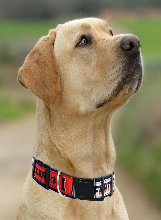 Pets First Collegiate PET Collar New Version Illinois Fighting Illini Dog Collar, Size Large. Best Sports Team Color for Dogs & Cats. A Shiny & Colorful Dog & Cat Collar Licensed by The NCAA - Image 5