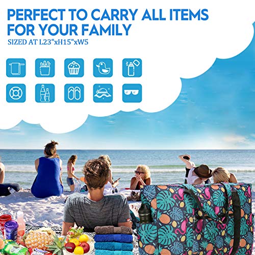 Outrip Extra Large Beach Bag and Totes for Family, XL Waterproof Pool Bag for Women with Zipper and Pockets - Great for Beach Travel Vacation - Image 3