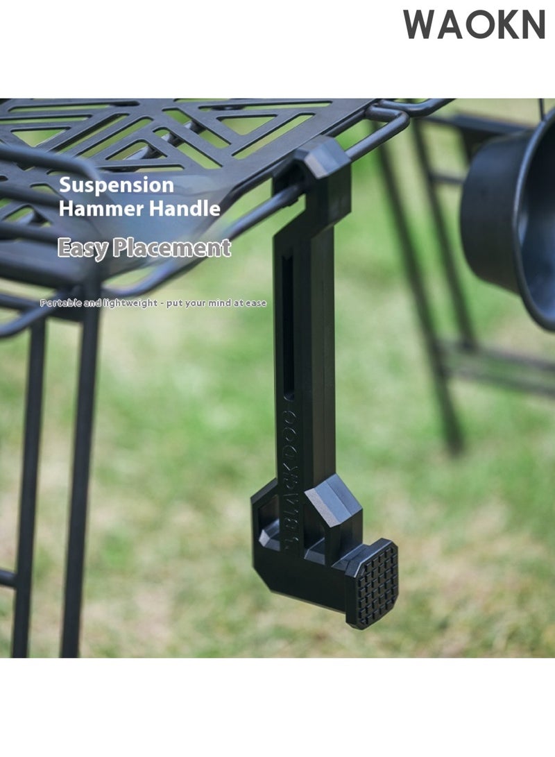 دبليو أيه أو كي أن مطرقة أرضية 200 جرام خفيفة الوزن مقاومة للصدمات والتبطين والامتصاص مادة غير قابلة للانزلاق سهلة الارتداء لوازم التخييم في الهواء الطلق التخييم الفردي عملية حقن صغيرة سهلة الحمل عزل الصوت دراجة نارية السفر المشي لمسافات طويلة - Image 5