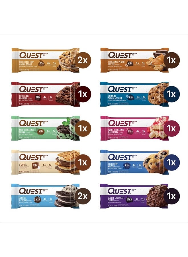 Quest Nutrition ألواح البروتين Ultimate Variety Pack، عالية البروتين، منخفضة الكربوهيدرات، خالية من الغلوتين، صديقة للكيتو، 12 قطعة - Image 1