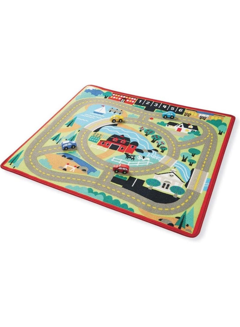 Melissa & Doug Melissa & Doug Round the Town Road Rug & Car Set  - Image 2
