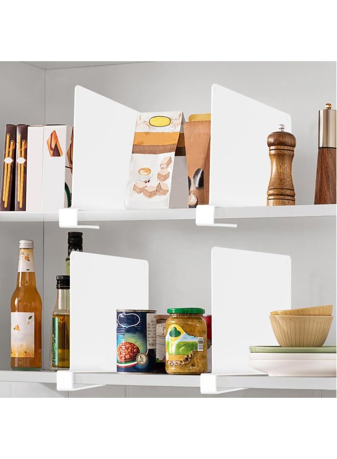HBlife 6 Pcs White Acrylic Shelf Dividers, Vertical Purse Organizer for Closet Perfect for Sweater, Shirts, Handbags in Bedroom and Kitchen, Closet Separators for Organization Cabinet - Image 4