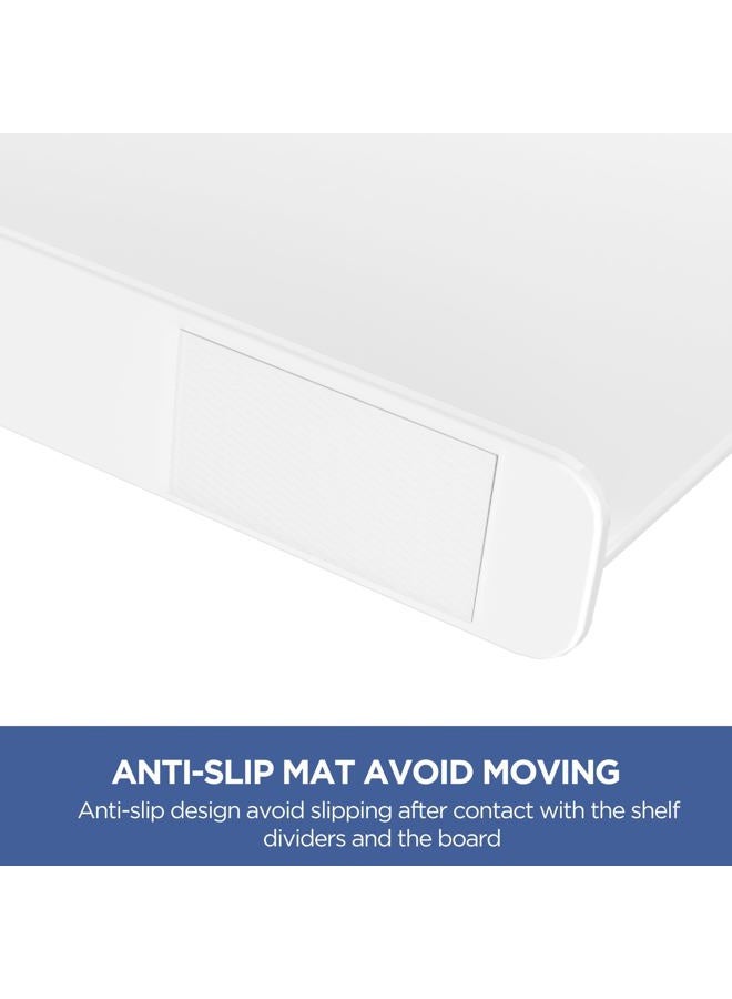 HBlife 6 Pcs White Acrylic Shelf Dividers, Vertical Purse Organizer for Closet Perfect for Sweater, Shirts, Handbags in Bedroom and Kitchen, Closet Separators for Organization Cabinet - Image 2