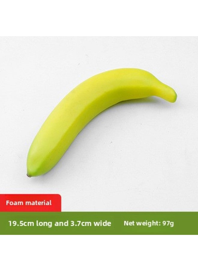 Foam Simulation Fruit Real Appearance Texture And Weight Safety Environmental Protection Soft Touch Resistant To Play And Fall-Color:Aggravated Banana  - Image 1