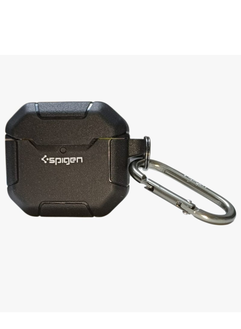 SPIGEN SGP AirPods 4th Generation Silicon Case, Compatible with AirPods 4 Gen (2024) (USB-C), Compatible with MagSafe, Drop Protection Cover with Lanyard, Orbit Hybrid Silicon Case, Black - Image 2