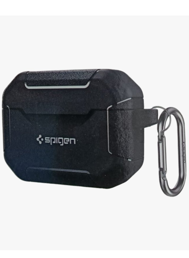 SPIGEN SGP AirPods 4th Generation Silicon Case, Compatible with AirPods 4 Gen (2024) (USB-C), Compatible with MagSafe, Drop Protection Cover with Lanyard, Orbit Hybrid Silicon Case, Black - Image 4