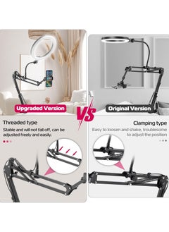 General [Upgraded] Recording Phone Holder, Overhead Phone Holder with Ring Light, iPhone Adjustable Desktop Armrest Holder  - Image 4