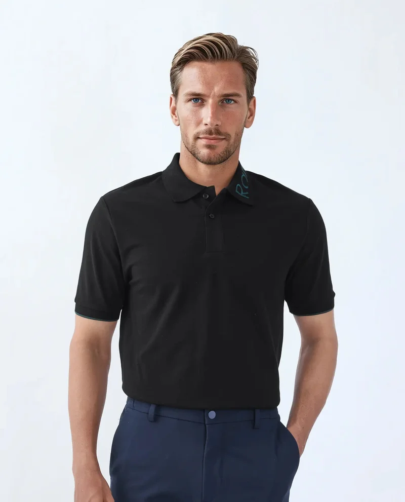 Rare Rabbit Rare Rabbit Men's Limo Black Cotton Fabric Full Sleeve Collared Neck Button Closure Printed Shirt