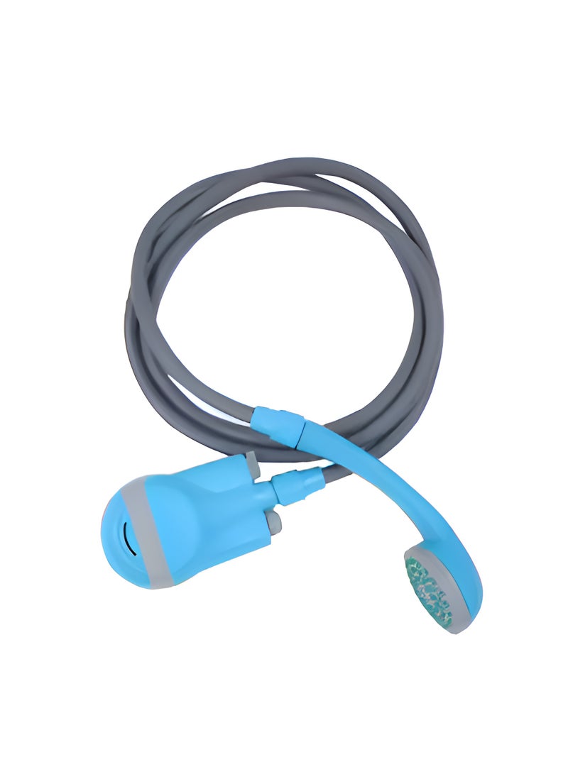 بي تي دش محمول للاستخدام الخارجي/الداخلي مزود برأس دش قابل لإعادة الشحن مزود بمنفذ USB مع فوهتين للتخييم والسفر وغسيل السيارات - Image 1