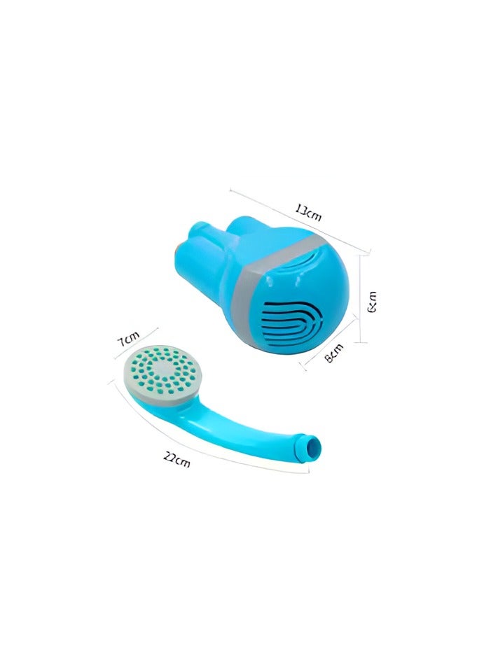 بي تي دش محمول للاستخدام الخارجي/الداخلي مزود برأس دش قابل لإعادة الشحن مزود بمنفذ USB مع فوهتين للتخييم والسفر وغسيل السيارات - Image 2